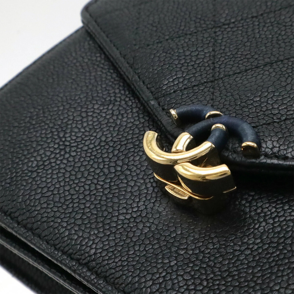 CHANEL Authentic Black Caviar Leather Wallet - Picture 5 of 10